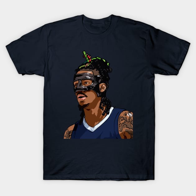 Masked Ja Morant T-Shirt by rattraptees